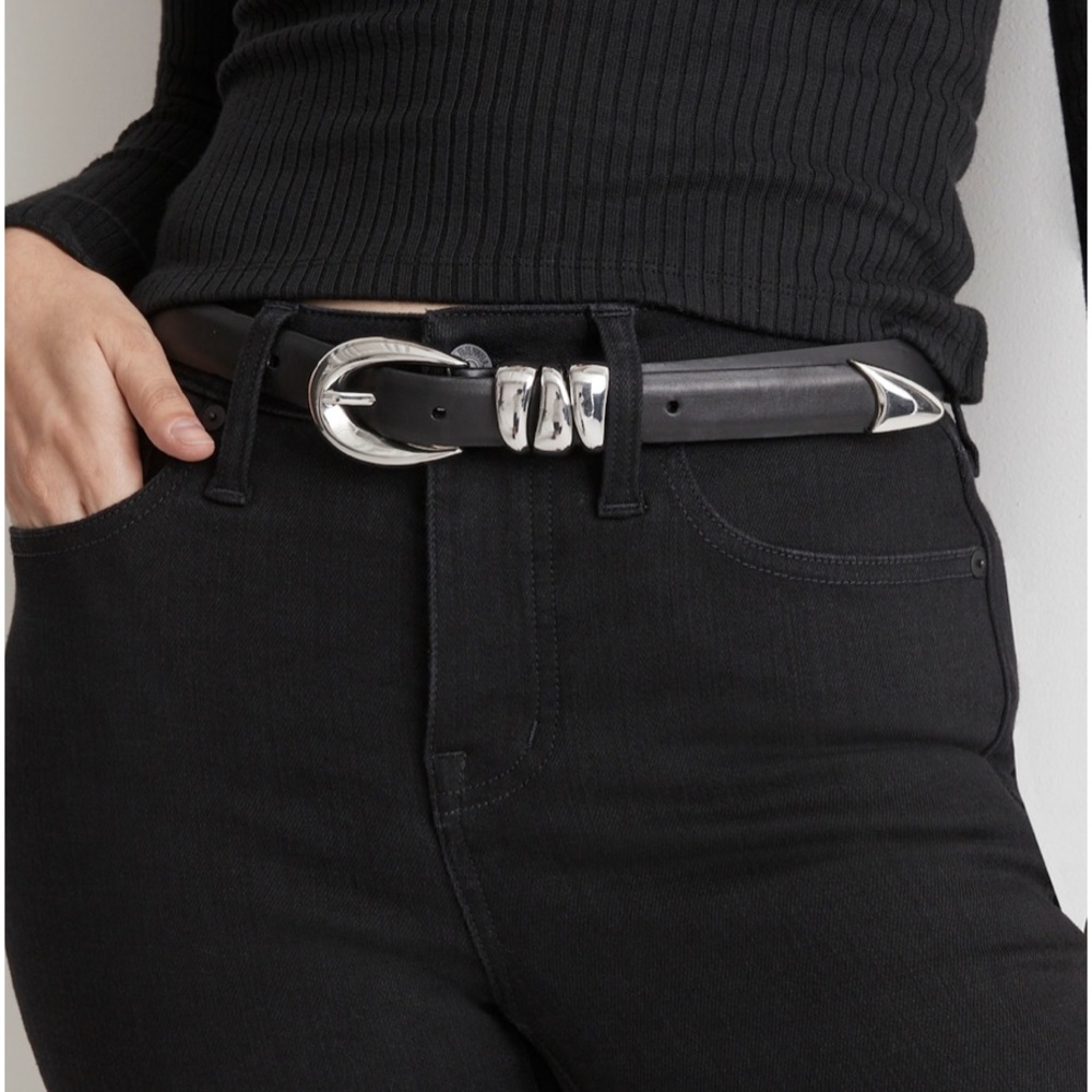 NWT Madewell Triple Metal Keeper Belt - Picture 2 of 10